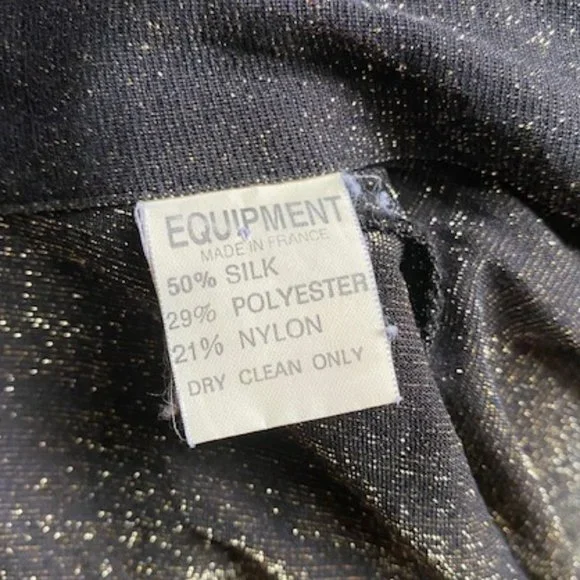 Semi-Sheer Metallic Woman's Buttoned Shirt - Picture 8 of 8